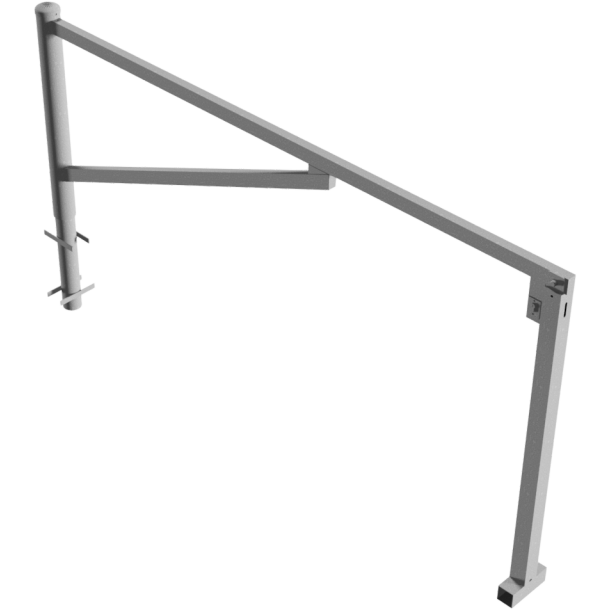 Swing barrier | for casting in concrete, hot-dip galvanized | clear width: 2500 mm | with Euro profile cylinder lock